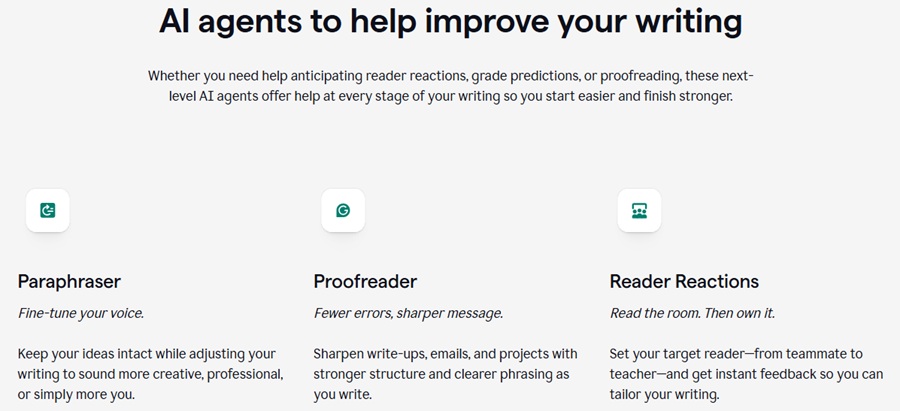 grammarly features