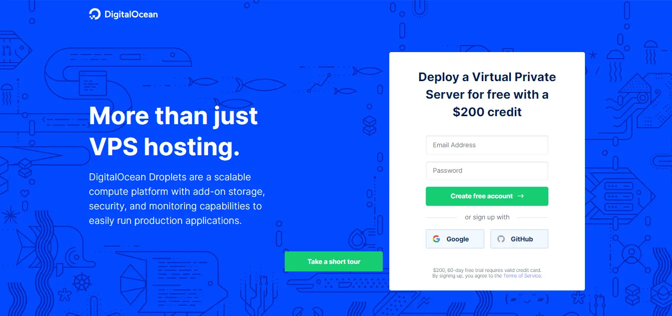 DigitalOcean login